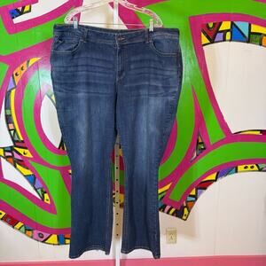 Maurices Blue Boot Cut Leg Jeans with Classic Indigo Wash. Size 26 Reg.
